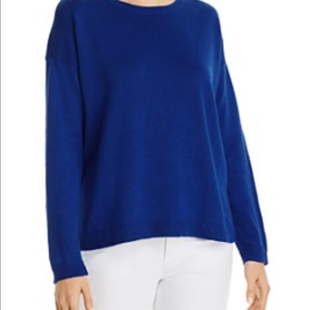 Michael Kors lightweight blue boat neck sweater